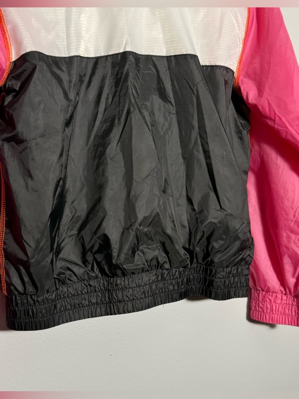 Jordan Air Youth M Windbreaker Pink Black Colorblock Hooded Jacket 10-12 - Picture 6 of 13